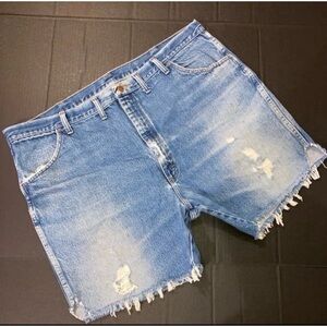 Vintage Rustler Blue Jean Shorts for Men